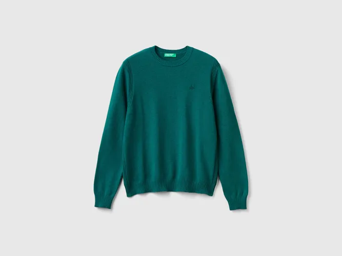 Benetton, Pull En Mélange De Laine Et De Cachemire, taille M, Vert Foncé, Enfants - United Colors of Benetton - Modalova