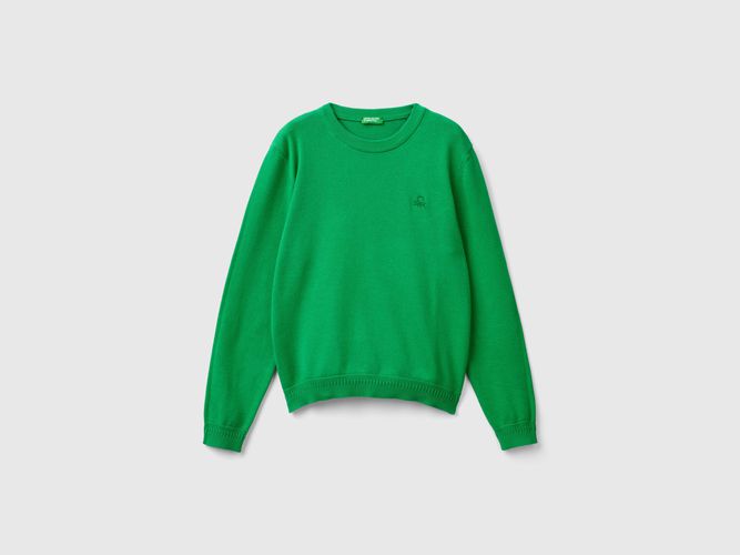 Benetton, Pull 100 % Coton À Col Rond, taille 2XL, Vert, Enfants - United Colors of Benetton - Modalova