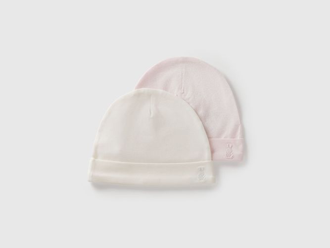 Benetton, Deux Chapeaux En Coton, Rose Pastel, Enfants - United Colors of Benetton - Modalova