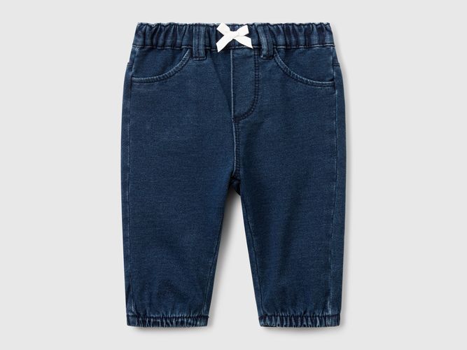 Benetton, Pantalon Effet Denim Avec Naud, taille 1-3, Bleu Foncé, Enfants - United Colors of Benetton - Modalova