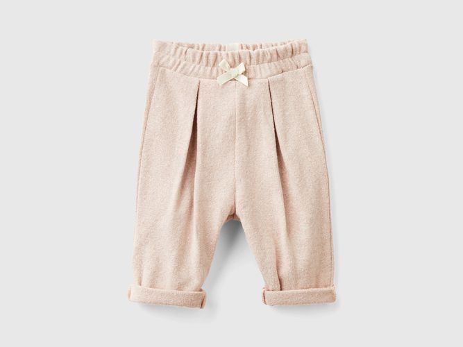 Benetton, Pantaloni In Felpa Con Lurex, taglia 62, Rosa Tenue, Bambini - United Colors of Benetton - Modalova