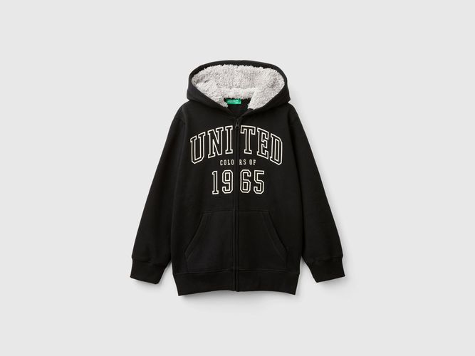 Benetton, Sweat-shirt À Capuche Doublé, taille 2XL, Noir, Enfants - United Colors of Benetton - Modalova