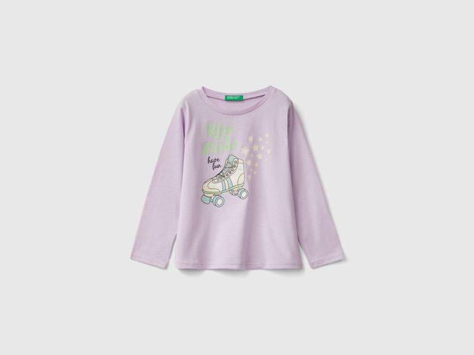 Benetton, T-shirt Regular À Imprimé, taille 12-18, Lilas, Enfants - United Colors of Benetton - Modalova