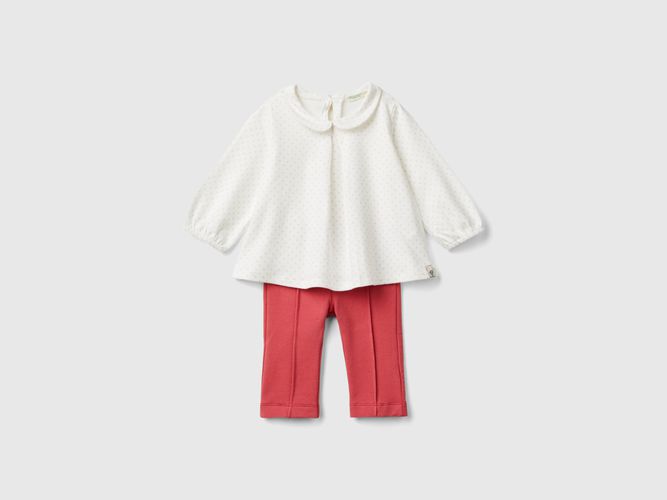 Benetton, Ensemble Chemisier Et Pantalon, taille 0-1, Crème, Enfants - United Colors of Benetton - Modalova