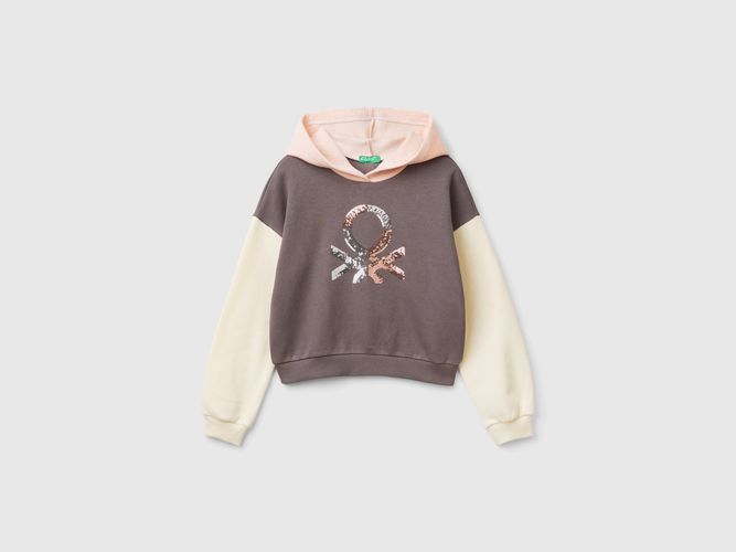 Benetton, Sweat-shirt Avec Capuche Et Paillettes, taille 2XL, Multicolore, Enfants - United Colors of Benetton - Modalova