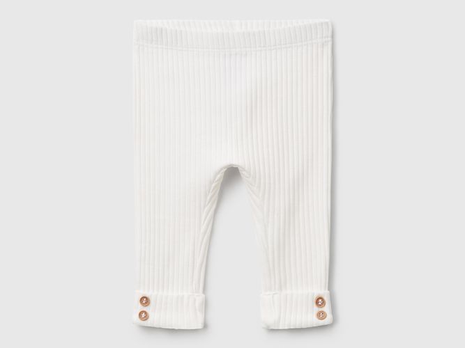 Benetton, Legging En Coton Extensible, taille 3-6, Crème, Enfants - United Colors of Benetton - Modalova