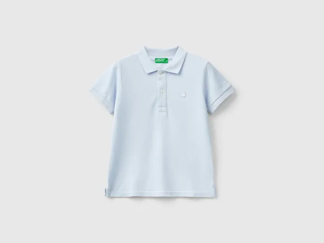 Benetton, Polo À Manches Courtes En Coton Bio, taille 12-18, Bleu Ciel, Enfants - United Colors of Benetton - Modalova