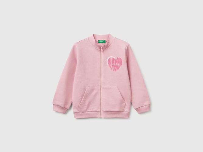 Benetton, Sweat-shirt Zippé En Coton, taille 12-18, Rose, Enfants - United Colors of Benetton - Modalova