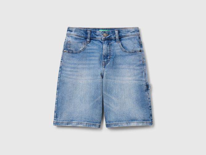 Benetton, Bermuda En Jean Coupe Droite, taille 2XL, Bleu, Enfants - United Colors of Benetton - Modalova