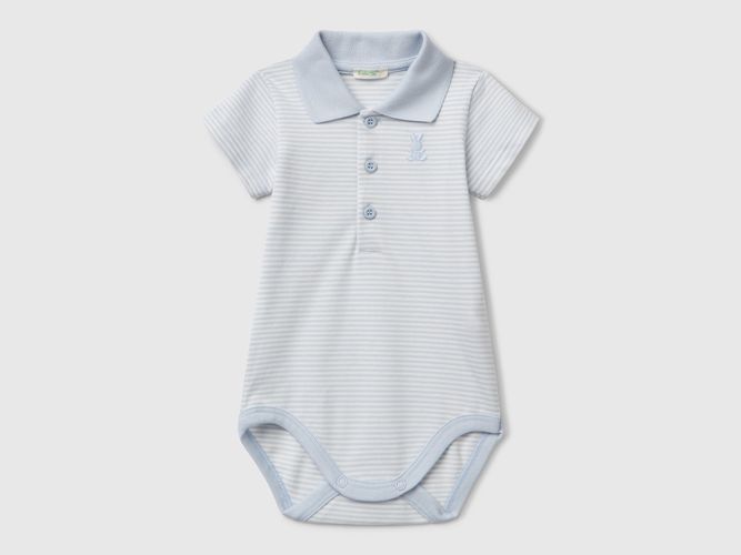 Benetton, Body Polo En Coton Stretch, taille 3-6, Bleu Ciel, Enfants - United Colors of Benetton - Modalova