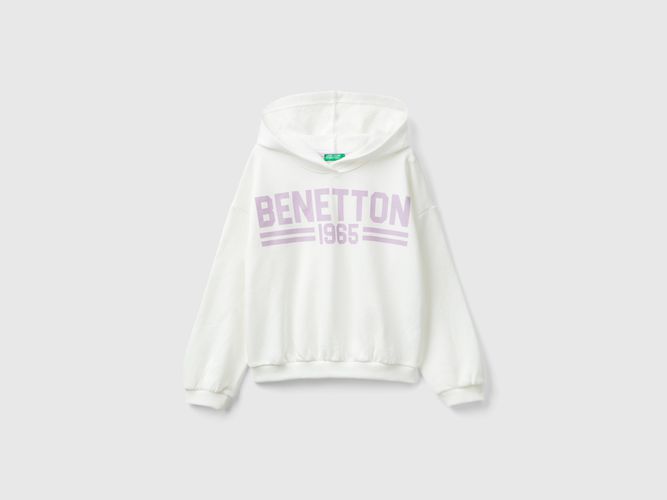 Benetton, Sweat 100 % Coton À Capuche, taille 2XL, Crème, Enfants - United Colors of Benetton - Modalova