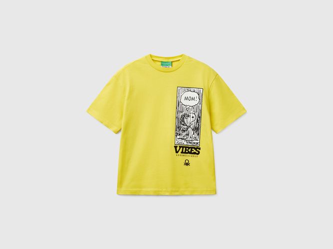 Benetton, T-shirt À Manches Courtes Snoopy peanuts, taille 2XL, Jaune, Enfants - United Colors of Benetton - Modalova