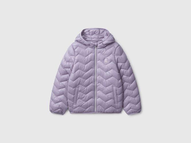 Benetton, Veste Matelassée Avec Capuche, taille S, Bleu Pervenche, Enfants - United Colors of Benetton - Modalova
