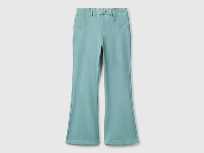 Benetton, Pantalon Évasé En Coton Stretch, taille 2XL, Bleu Vert, Enfants - United Colors of Benetton - Modalova