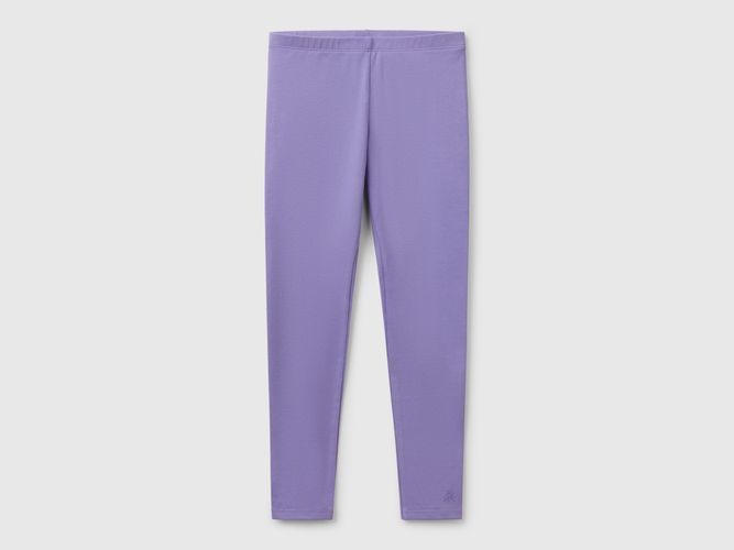 Benetton, Leggings En Coton Extensible Avec Logo, taille 2XL, Bleu Pervenche, Enfants - United Colors of Benetton - Modalova