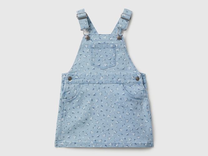 Benetton, Jupe Salopette Fleurie, taille 12-18, Bleu Clair, Enfants - United Colors of Benetton - Modalova