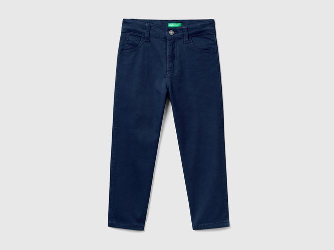 Benetton, Pantalon Stretch À Cinq Poches, taille 12-18, Bleu Foncé, Enfants - United Colors of Benetton - Modalova