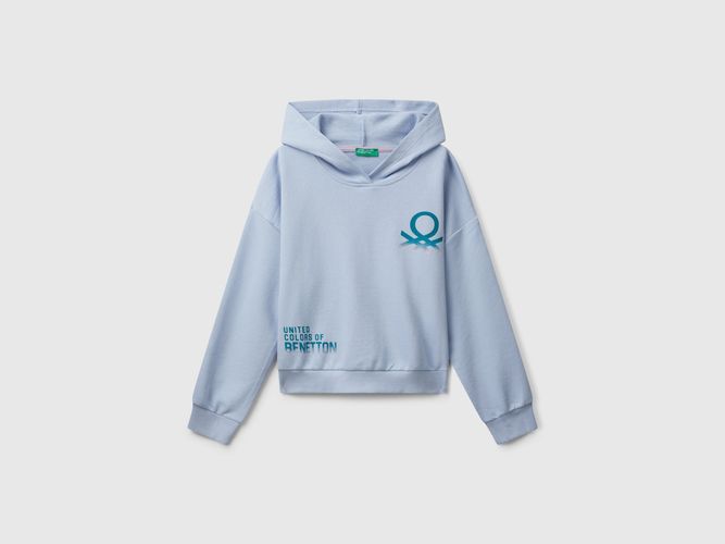 Benetton, Sweat À Capuche Imprimé, taille 2XL, Bleu Clair, Enfants - United Colors of Benetton - Modalova