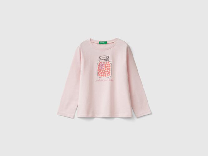 Benetton, T-shirt Regular À Imprimé, taille 12-18, Rose, Enfants - United Colors of Benetton - Modalova