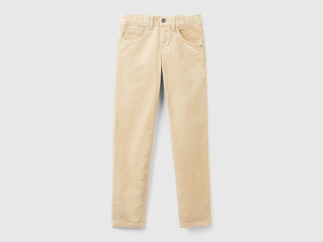 Benetton, Pantaloni Slim Fit In Velluto Stretch, taglia S, , Bambini - United Colors of Benetton - Modalova