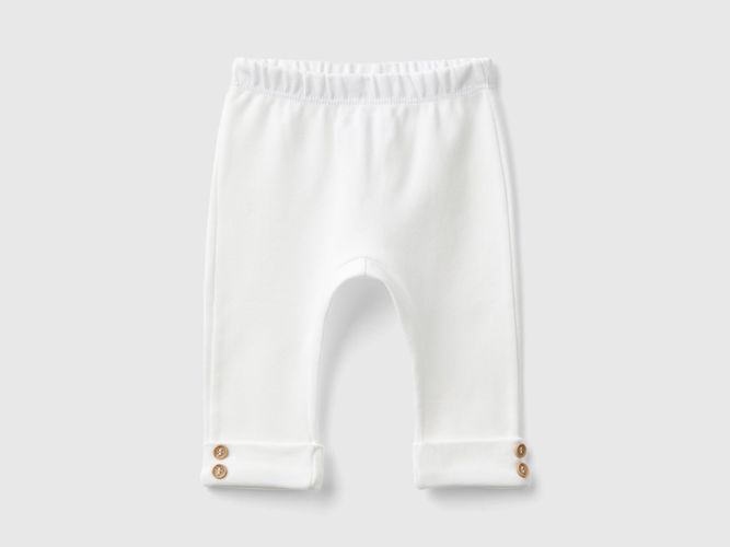 Benetton, Legging En Coton Bio, taille 0-1, Crème, Enfants - United Colors of Benetton - Modalova