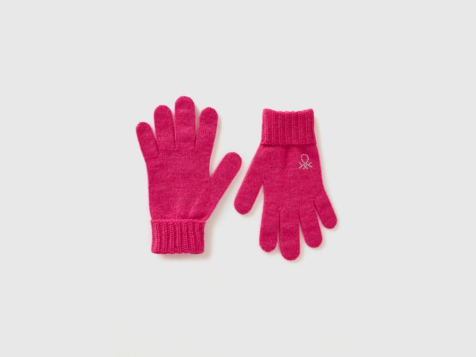 Benetton, Gants En Maille À Logo, taille XL-3XL, , Enfants - United Colors of Benetton - Modalova