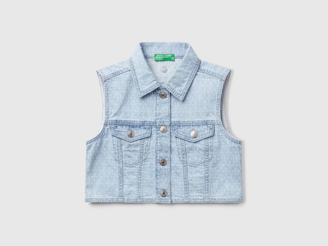 Benetton, Gilet En Jean, taille 2XL, Bleu Clair, Enfants - United Colors of Benetton - Modalova