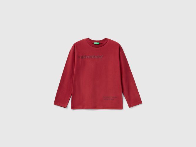 Benetton, T-shirt À Imprimé Épais, taille XL, Bordeaux, Enfants - United Colors of Benetton - Modalova