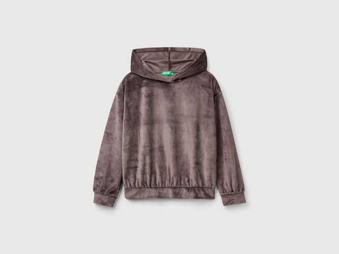 Benetton, Sweat En Chenille À Capuche, taille 2XL, Gris Foncé, Enfants - United Colors of Benetton - Modalova