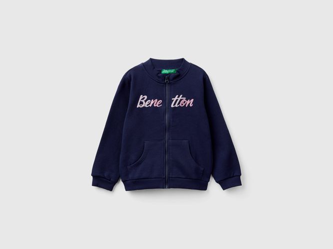 Benetton, Sweat Zippé En Coton Bio, taille 18-24, Bleu Foncé, Enfants - United Colors of Benetton - Modalova