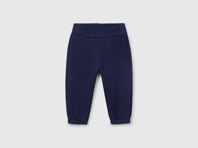 Benetton, Pantalon En Molleton De Coton, taille 0-1, Bleu Foncé, Enfants - United Colors of Benetton - Modalova