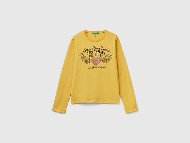 Benetton, T-shirt Avec Applications Clous, taille 2XL, Jaune, Enfants - United Colors of Benetton - Modalova