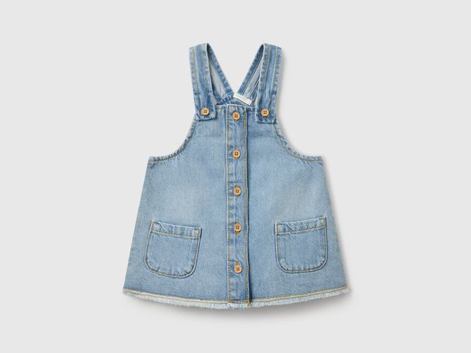 Benetton, Jupe Salopette En Jean, taille 6-9, Bleu Clair, Enfants - United Colors of Benetton - Modalova