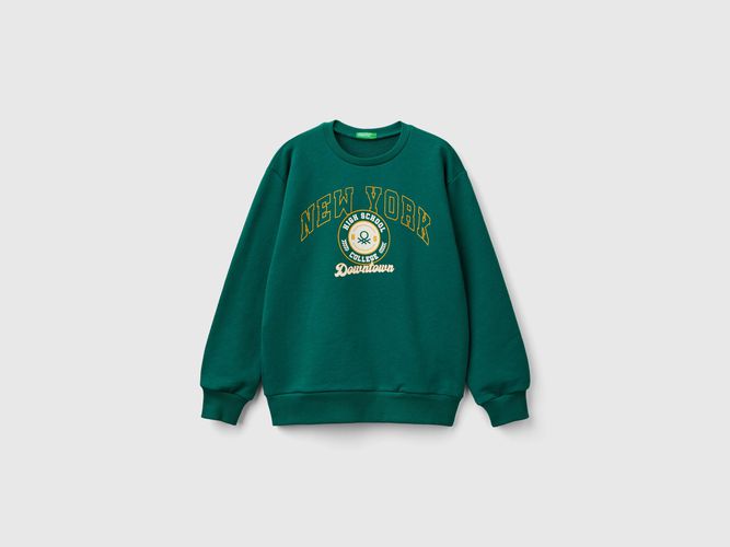 Benetton, Sweat À Col Rond Et Imprimé, taille 2XL, Vert Foncé, Enfants - United Colors of Benetton - Modalova