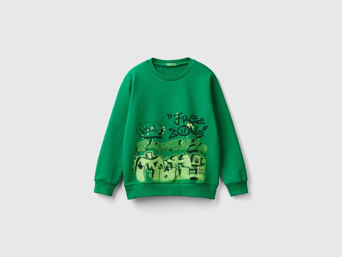 Benetton, Sweat À Col Rond Et Imprimé, taille 2XL, Vert, Enfants - United Colors of Benetton - Modalova