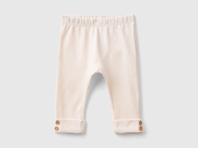 Benetton, Legging En Coton Bio, taille 0-1, Rose Pâle, Enfants - United Colors of Benetton - Modalova