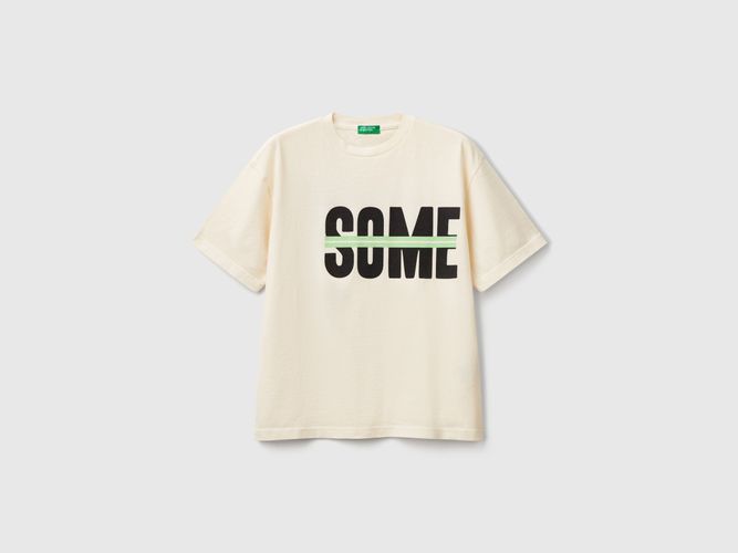 Benetton, T-shirt Avec Imprimé Devant Et Dos, taille 2XL, Blanc, Enfants - United Colors of Benetton - Modalova