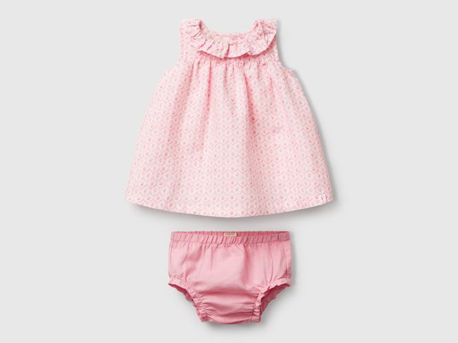 Benetton, Robe À Col Volanté, taille 3-6, Rose Pastel, Enfants - United Colors of Benetton - Modalova