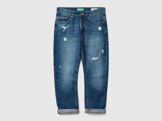 Benetton, Jeans Carrot Fit Avec Déchirures, taille 2XL, Bleu, Enfants - United Colors of Benetton - Modalova