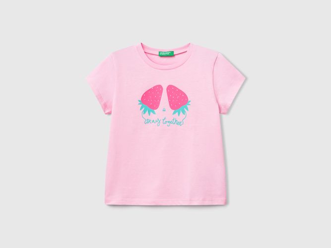 Benetton, T-shirt À Imprimé Fluo, taille 12-18, Rose, Enfants - United Colors of Benetton - Modalova