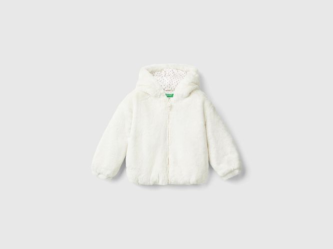 Benetton, Blouson En Fourrure Synthétique, taille 12-18, Crème, Enfants - United Colors of Benetton - Modalova