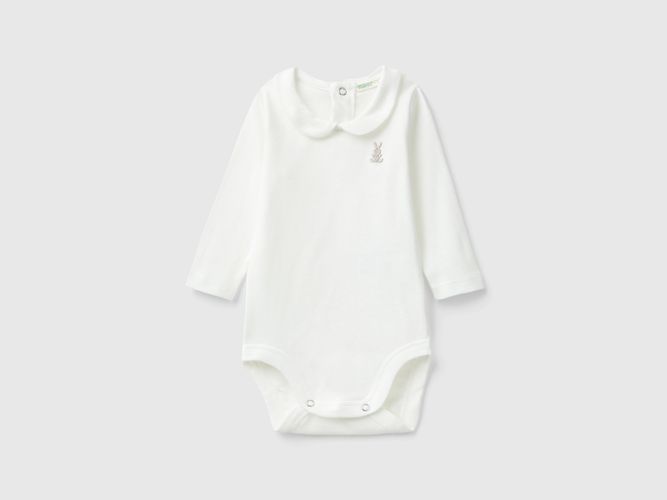 Benetton, Body À Col En Coton Bio, taille 0-1, Crème, Enfants - United Colors of Benetton - Modalova