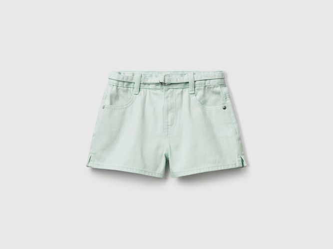 Benetton, Short Avec Ceinture, taille 2XL, Bleu Vert, Enfants - United Colors of Benetton - Modalova