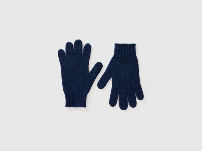 Benetton, Gants En Laine Mélangée, taille XL-3XL, Bleu Foncé, Enfants - United Colors of Benetton - Modalova