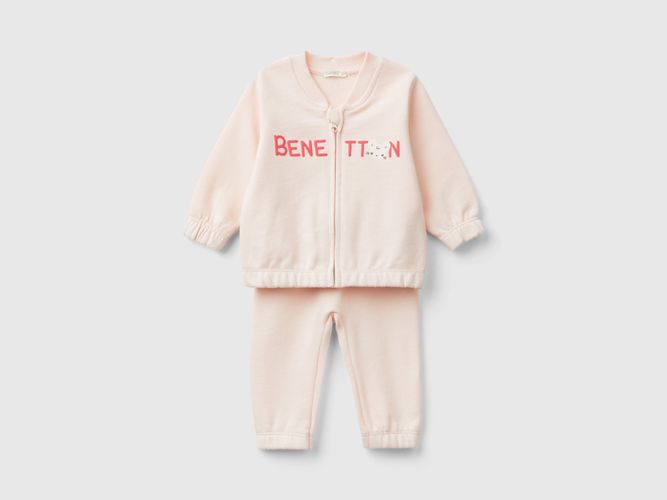 Benetton, Ensemble En Molleton De Coton Bio, taille 0-1, Rose Pâle, Enfants - United Colors of Benetton - Modalova