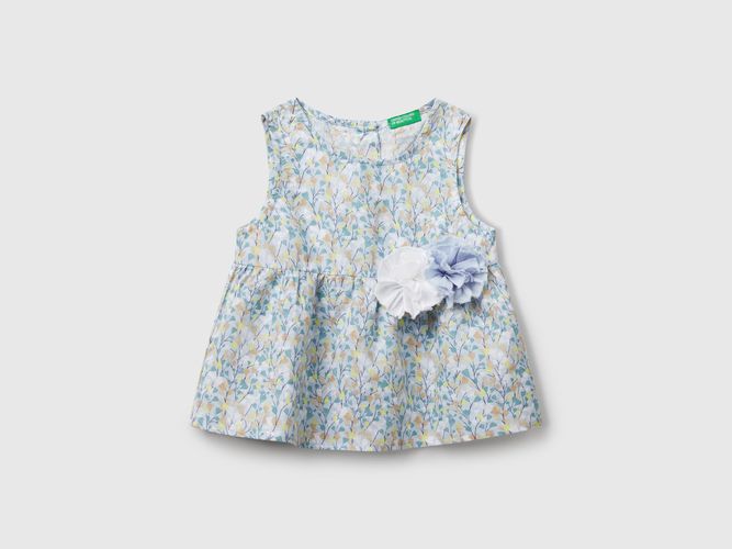 Benetton, Blouse Fleurie En Lin Mélangé, taille 12-18, Multicolore, Enfants - United Colors of Benetton - Modalova