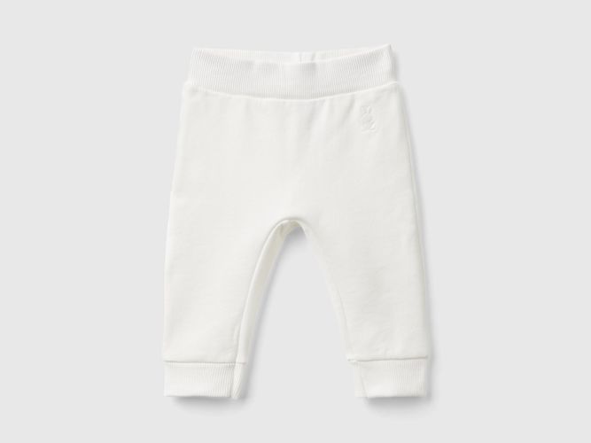 Benetton, Pantalon En Peluche De Coton, taille 0-1, Crème, Enfants - United Colors of Benetton - Modalova