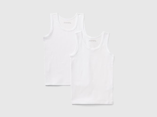 Benetton, Deux Débardeurs En Coton Stretch, taille 18-24, Blanc, Enfants - United Colors of Benetton - Modalova