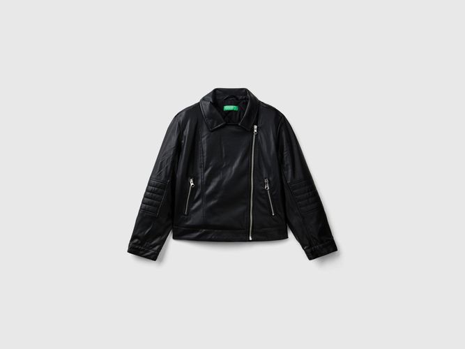 Benetton, Blouson Biker En Tissu Enduit, taille 2XL, Noir, Enfants - United Colors of Benetton - Modalova