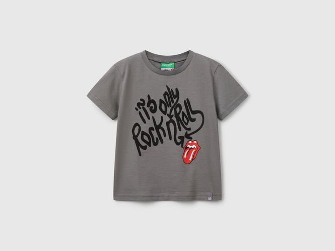 Benetton, T-shirt Avec Imprimé "the Rolling Stones", taille 12-18, Gris Foncé, Enfants - United Colors of Benetton - Modalova